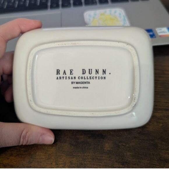 Rae Dunn Magenta Artisan Collection Trinket Dishes Be Brave & Be You Set of 2 - Picture 3 of 4